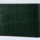 Заказать Кошелек-портмоне из натуральной кожи крокодила IMA0958VG45. CrocShop товары из экзотической кожи. Ярмарка Мастеров. . Портмоне Фото №3