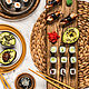 Board for serving sushi and snacks' Aria ' made of oak, Scissors, Moscow,  Фото №1