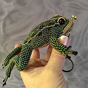 Сумки и аксессуары handmade. Livemaster - original item Frog purse, a coin holder made of beads. Handmade.