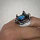 Кольцо "Альтруан" / Натуральный лабрадорит/ серебро 925. Кольца. Shahinian Jewelry. Ярмарка Мастеров.  Фото №6