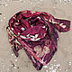 Эксклюзивный палантин шелковый "Ягодный", большой платок, Платки, Москва,  Фото №1
