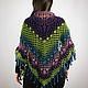 Ultraviolet shawl crocheted from 100% wool. Shawls. Lily Kryuchkova (kruchokk). Online shopping on My Livemaster.  Фото №2