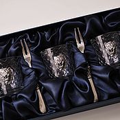 Сувениры и подарки handmade. Livemaster - original item A set of stacks LION with three forks in box (3х50мл + 3). Handmade.