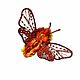 Брошь Moth. Брошь-булавка. Stasy Rich украшения и вышивка. Интернет-магазин Ярмарка Мастеров.  Фото №2