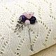 Brooch-needle with amethyst and quartz, natural stones. Stick pin. Beaded jewelry. My Livemaster. Фото №4