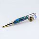 Aurora ballpoint pen with blue crystal in a wooden case, Handle, Moscow,  Фото №1