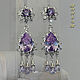 Earrings 'Lavender - Queen' 925 sterling silver, cubic zirconia. VIDEO, Earrings, St. Petersburg,  Фото №1