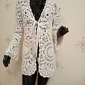 Одежда handmade. Livemaster - original item jacket white fishnet 2. Handmade.