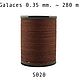 Нить для кожи круглая вощеная, полистер Galaces 020 толщина 0.35 mm, Нитки, Белгород,  Фото №1