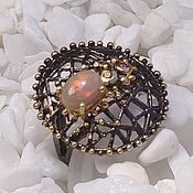 Украшения handmade. Livemaster - original item Silver ring with opal.. Handmade.