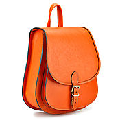 Сумки и аксессуары handmade. Livemaster - original item Herald leather backpack (orange). Handmade.