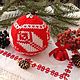 Новогодняя елочная игрушка Шар перо, Елочные игрушки, Липецк,  Фото №1