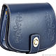 Handmade leather bag 'Juliet' (blue). Classic Bag. Russian leather Guild. Online shopping on My Livemaster.  Фото №2