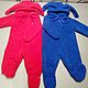 Overalls for children: Knitted Romper. Set for twins. Overall for children. vesninanadi. Online shopping on My Livemaster.  Фото №2