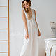 Emmanuelle nightgown made of cambric white long