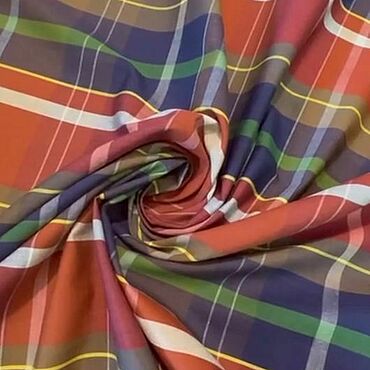 Материалы для творчества ручной работы. Ярмарка Мастеров - ручная работа Ткани: Хлопок плательно-блузочный яркая клетка. Handmade.