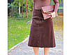 Skirt long MIDI suede Chocolate with a smooth edge. Skirts. Katorina Rukodelnica HandMadeButik. Online shopping on My Livemaster.  Фото №2