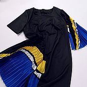 Одежда handmade. Livemaster - original item dresses: Dress with bright corrugation inserts.. Handmade.