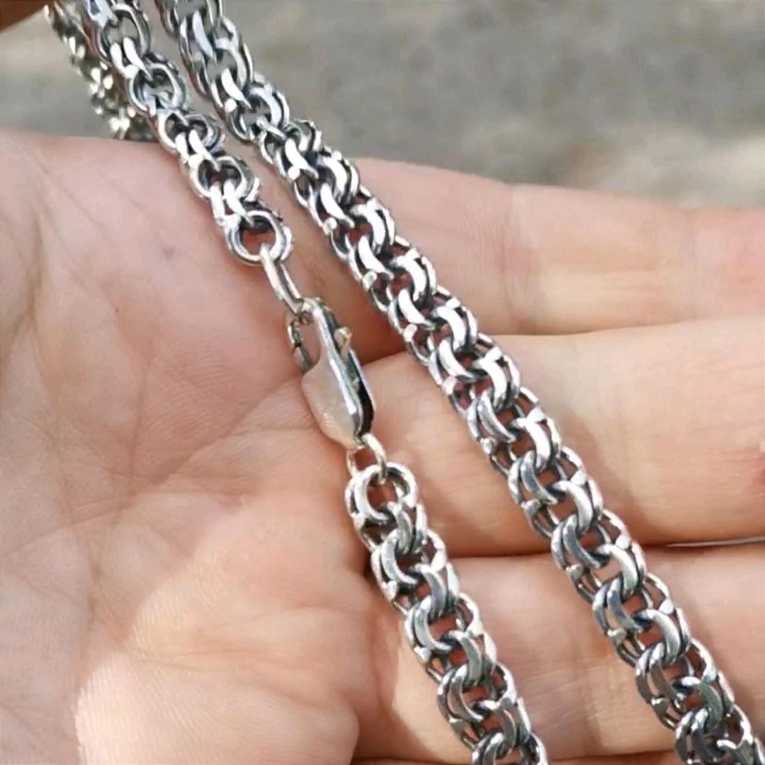 Якорная цепь серебро