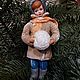  Леплю Снеговика - ватная елочная игрушка. Елочные игрушки. ЕЛЕНА ШВЕДОВА РОДОМ ИЗ ДЕТСТВА. Ярмарка Мастеров.  Фото №6