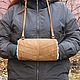 Order Clutch hand Bag made of leather and sheepskin fur Red herringbone. Katorina Rukodelnica HandMadeButik. Livemaster. . Clutch Фото №3