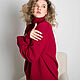 СВИТЕР Raspberry ИЗ 100% BABY КАШЕМИРА Loro Piana. Свитеры. Трикотаж из пряжи премиум класса 
                    LOVER CASHMERE. Ярмарка Мастеров.  Фото №4