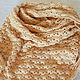 Hooked beige small shawl. Shawls. handwerkhof. Online shopping on My Livemaster.  Фото №2