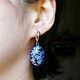 Заказать Серьги ручной работы с незабудками овальные. MoranaJewelrYкрашения с цветами Санкт-Петербург. Ярмарка Мастеров. . Серьги классические Фото №3