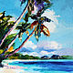 Oil painting 'Paradise' 30/20 cm, Pictures, Sochi,  Фото №1