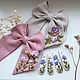 Bow - linen, embroidery Flowers. Hairpins. annetka-ann (annetka-ann). My Livemaster. Фото №5