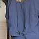  Женская куртка синего цвета из вареной крапивы с карманом. Куртки. Oxygen (Zinochka-buch). Ярмарка Мастеров.  Фото №4
