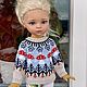 Свитер "Мухоморы". Одежда для кукол. MiniModa. Интернет-магазин Ярмарка Мастеров.  Фото №2