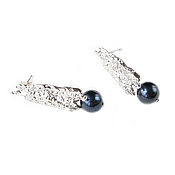 Украшения handmade. Livemaster - original item Unusual Pearl Earrings, Pearl ring earrings. Handmade.