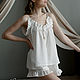 Amelie pajamas made of silk cambric milky color, Pyjamas, Moscow,  Фото №1