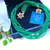 Украшения handmade. Livemaster - original item Necklace with chrysoprase 