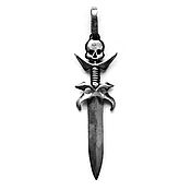 Украшения handmade. Livemaster - original item Sword. Dagger. SKULL pendant, pendant, keychain, accessory. Handmade.