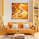 Bright golden picture of Mother and Daughter. Love Painting Family. Pictures. House of the Sun (irina-bast). Online shopping on My Livemaster.  Фото №2