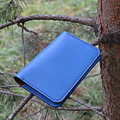 Канцелярские товары handmade. Livemaster - original item Passport cover in light blue leather. Handmade.