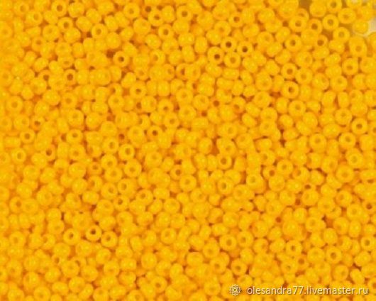 10 grams of 10/0 seed Beads, Czech Preciosa 83130 Premium yellow naprosn, Beads, Chelyabinsk,  Фото №1