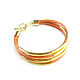 Orange bracelet, leather bracelet,leather bracelet 'Overflow', Cuff bracelet, Moscow,  Фото №1