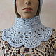 Order Knitted set - cap and shoulder strap, Blue sky. Cozy corner (nadejdamoshkina). Livemaster. . Headwear Sets Фото №3