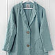 Summer linen cardigan coat with open edges, Coats, Tomsk,  Фото №1
