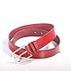 Women's leather belt 'Red rose'. Straps. CRAZY RHYTHM bags (TP handmade). Online shopping on My Livemaster.  Фото №2