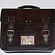 Portfolio of sealing antique. Brief case. YanKorS leather. Online shopping on My Livemaster.  Фото №2