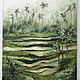 Bali rice fields Oil painting 30 x 40 cm palm trees. Pictures. Viktorianka. Online shopping on My Livemaster.  Фото №2