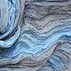 Blue stole scarf silk Airy Blue air sky blue chiffon 100. Wraps. Silk Batik Watercolor ..VikoBatik... Online shopping on My Livemaster.  Фото №2