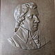 Antique Portrait Bas-relief of Mozart as Cast iron Kasli. Vintage interior. LuxVintage. Online shopping on My Livemaster.  Фото №2