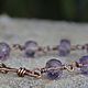 Order Amethyst bracelet, copper jewelry, bracelet as a gift on March 8. Jewerly for Happiness. Livemaster. . Bead bracelet Фото №3