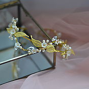 Украшения handmade. Livemaster - original item Delicate tiara with pearls 