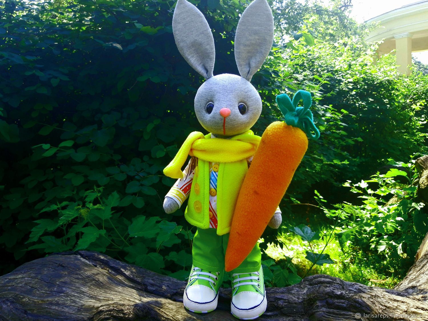 rabbit with carrot soft toy